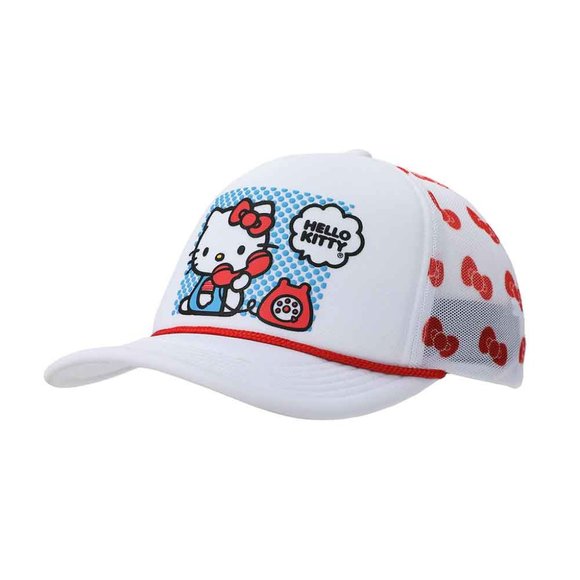 Bioworld - Hello Kitty Telephone Bow Mesh Trucker Hat - Picture 1 of 6